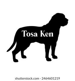 Tosa Ken. Dog silhouette dog breeds logo dog monogram vector