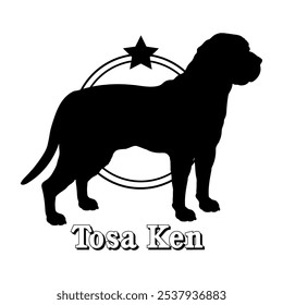 Tosa Ken dog silhouette,  dog, dog breeds, logo, vector, silhouette, logo design, animal, illustration, icon, sign, design, black,  symbol, pet