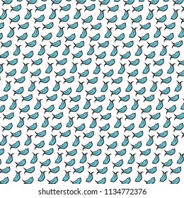 Tosca Bird Doodle Fabric Background