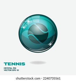 Tosca-blauer Glossetaste mit Tennislogo-Element