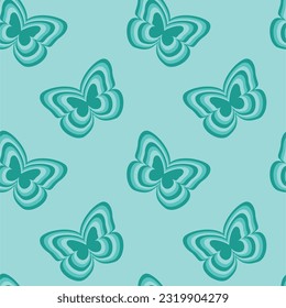 Tosca butterfly repeat seamless pattern background
