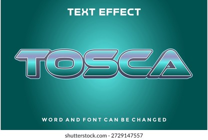 Plantilla de diseño de efecto de texto editable Tosca