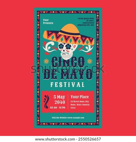 Tosca Flat Design Cinco de Mayo Social Media Story