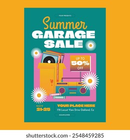 Tosca Flat Design Summer Garage Sale Social Media Flyer