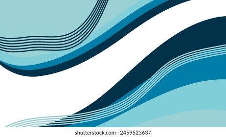 tosca gradient background with a mix of bright green lines. abstract waves visible at morning. sunrise waves with soothing tosca gradients
