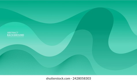Tosca green abstract background with wavy shapes