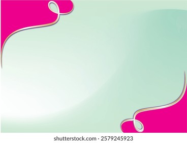 tosca green background with pink combination is uniquely simple and elegant with a charming touch of gold color
