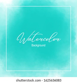 Tosca green Splash on white paper background. Abstract watercolor. Vector illustration. Texture stain on white backdrop. EPS 10.