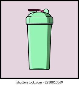 Diseño de tumbler verde de Tosca para el diseño de productos de bebidas en el diseño de concepto deportivo.archivo vectorial.