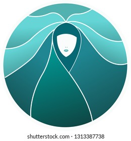 tosca hijab wave flat design