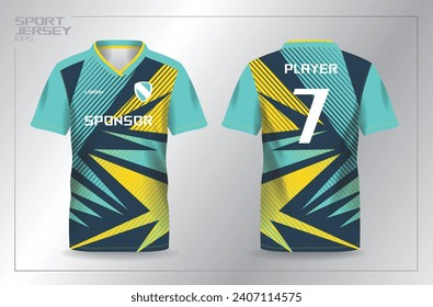 tosca and yellow sport jersey for football and soccer shirt template