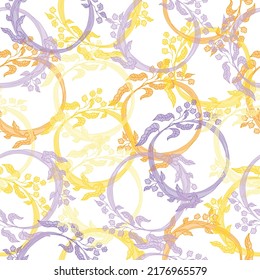 Tosca and yellow tones illustration vector full all-over textile design digital image Ditsy floral background. The elegant the template for fashion prints.