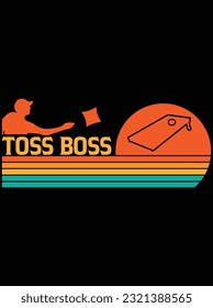 Toss boss vector art design, eps file. design file for t-shirt. SVG, EPS cuttable design file svg