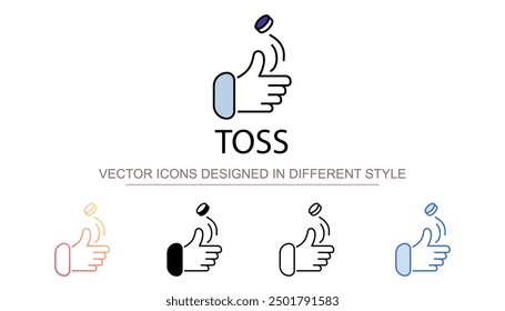 Toss icon design with white background stock illustration	