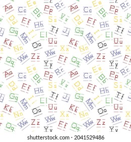 tossed ABC 4 ways vector repeat seamless pattern.
