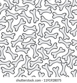 Tossed dog bone seamless repeat pattern