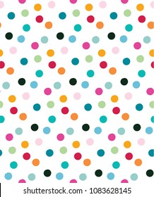 Tossed pattern design inspired by colorful confetti