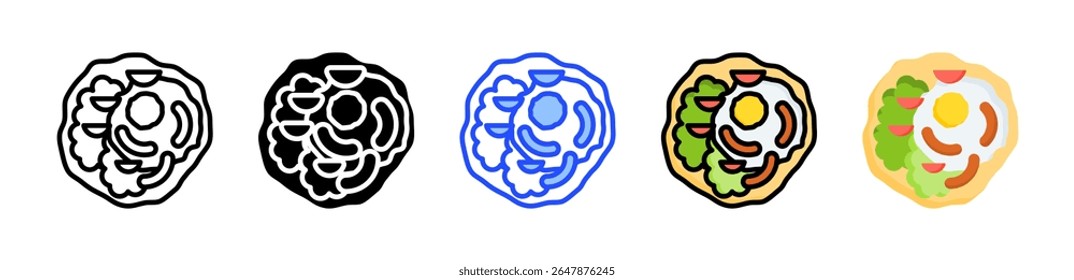 Tostada Icon Collection Com Vários Estilos