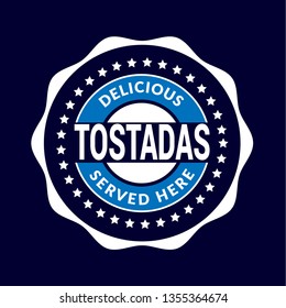 Tostadas vintage label. label for food. emblem,seal,stamp