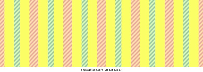 Tostalgia seamless stripe vertical, poster texture textile pattern. Vopular fabric vector background lines in laser lemon and pink colors palette.