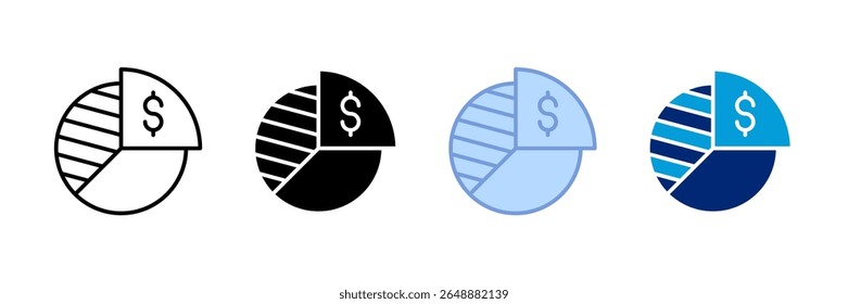Total Addressable Market Icon Set Multiple Style Collection