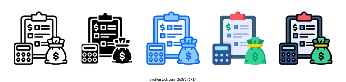Total Budget Icon Element For Design
