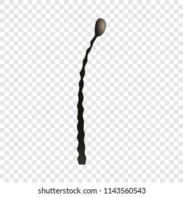 Total burned match mockup. Realistic illustration of total burned match vector mockup for on transparent background