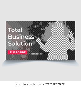 Total business solution creative idea cover page banner thumbnail design vector