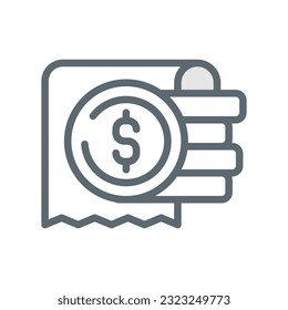 total cost, payment concept illustration line icon design editable vector eps10