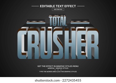 Total crusher 3D editable text effect template