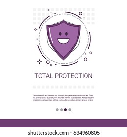 Total Data Protection Privacy Internet Information Network Security Vector Illustration