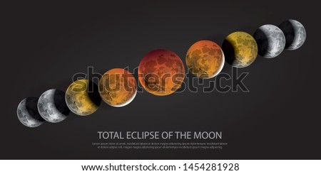 Similar – Image, Stock Photo Lunar Eclipse 27 July 2018: Totality