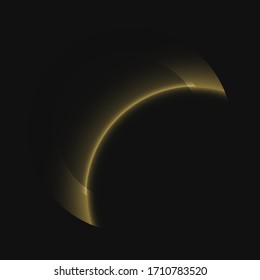 Total eclipse of the sun, eclipse background, stock vector illustration