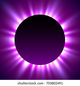 Total eclipse of the sun. eclipse magic background. Vector illustration