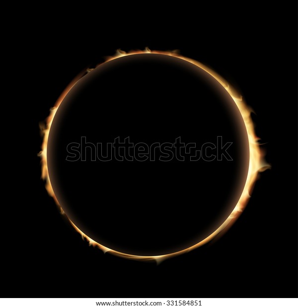 Total\
eclipse of the sun. Stock vector\
illustration.