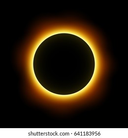 Total eclipse of the sun . Vector .