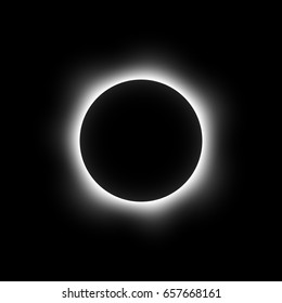 Total Eclipse Of The Sun . Vector .