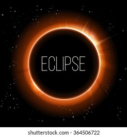 Total eclipse of the sun, vector illustration/