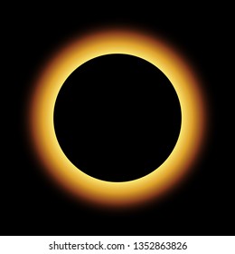 Total eclipse vector design illustration