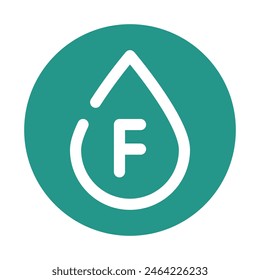 Total fat line black icon. Nutrition facts. 