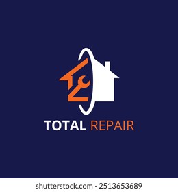 Total Casa Reparação Casa Serviço de Correção Encanador Carpenter telhados Reparando Logotipo de Negócios 