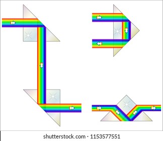 Total internal reflection in prisms
