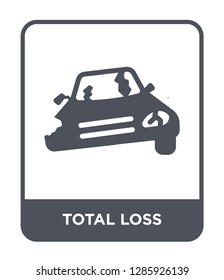 total loss icon vector on white background, total loss trendy filled icons from Insurance collection,.