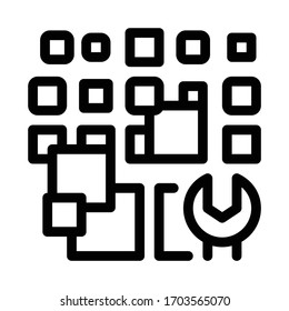 total particle removal icon vector. total particle removal sign. isolated contour symbol illustration