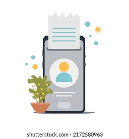 Gesamtzahlung, Zahlung und Handy, Konzept für Banner, Website oder Landing-Page. Vektorgrafik