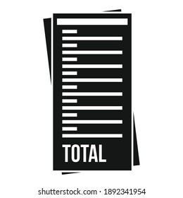 Icono de utilidades de pago total. Ilustración simple del icono vectorial de utilidades de pago totales para el diseño web aislado en fondo blanco