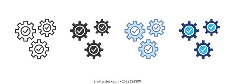 Total Quality Management Icon Set Multiple Style Collection
