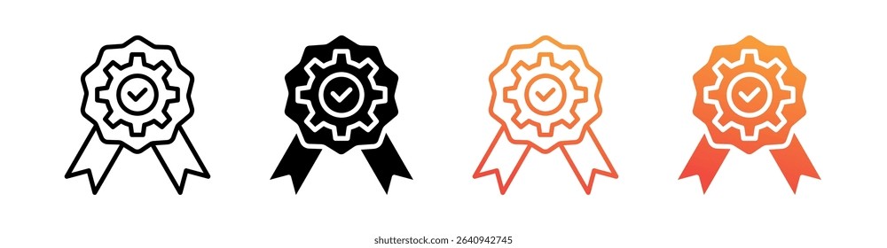 Total Quality Management Multi Style Icon Set Vector