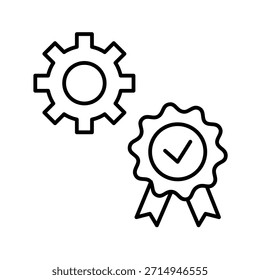 Icono de esquema de calidad total Ilustración vectorial