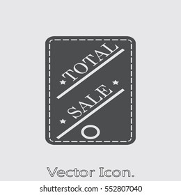 Total sale icon isolated sign symbol and flat style for app, web and digital design. Vector illustration.